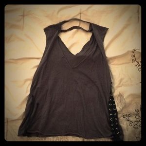Hot Topic Gray Punk Rocker Tank